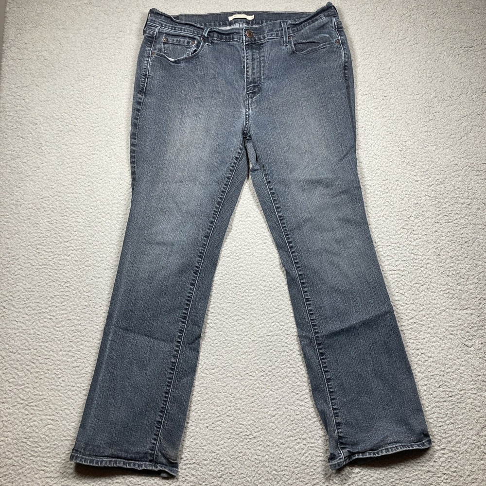 Levi's Jeans Women's 16 Blue Gray 505 Straight Mid Rise Stretch American Denim